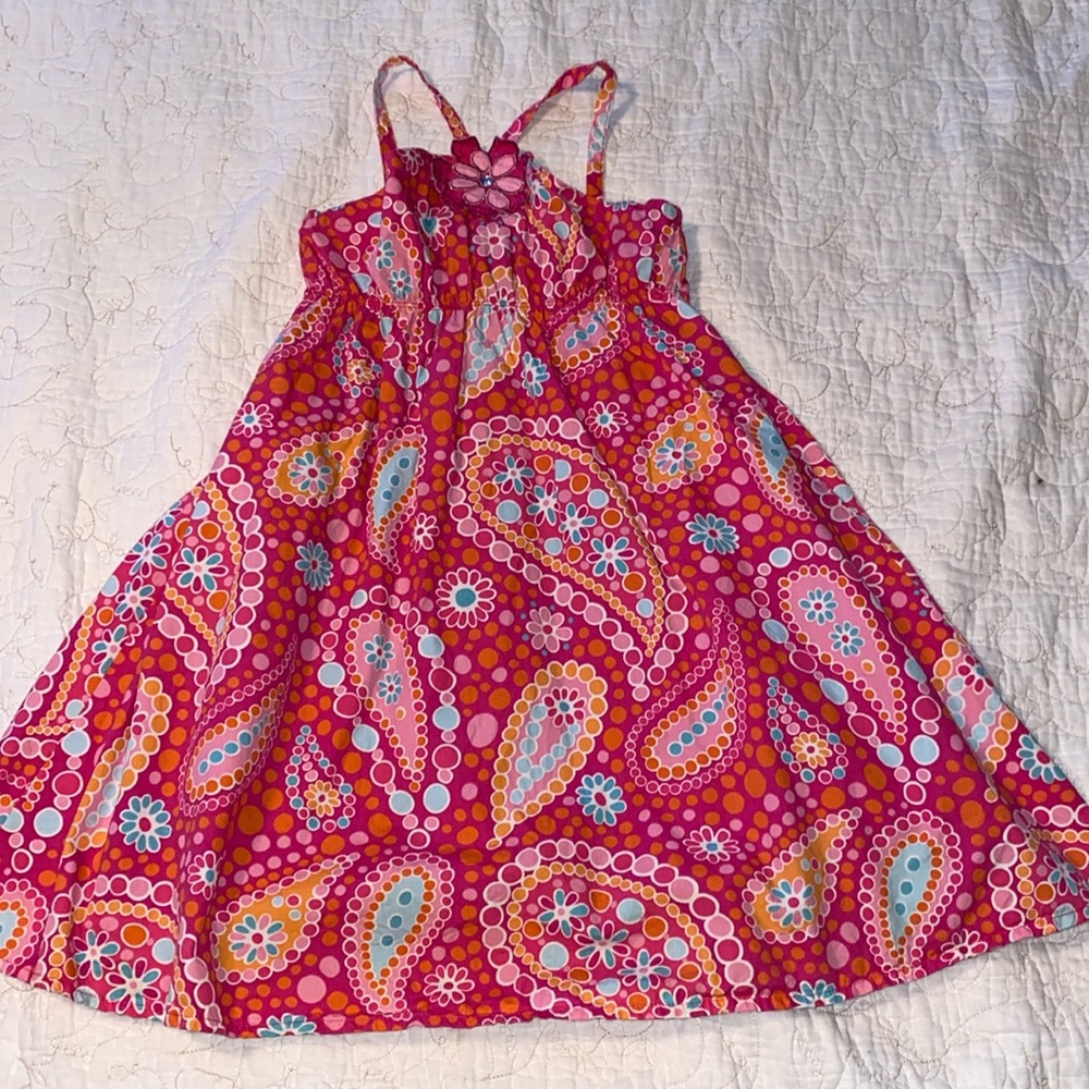 Gymboree pink paisley dress size 8
